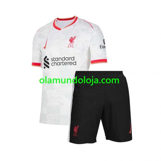 Camisola Liverpool Criança Equipamento Terceiro 2024-2025 Manga Curta